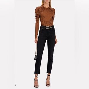 INTERMIX Naomi Ruched Jersey Top, Size‎ P